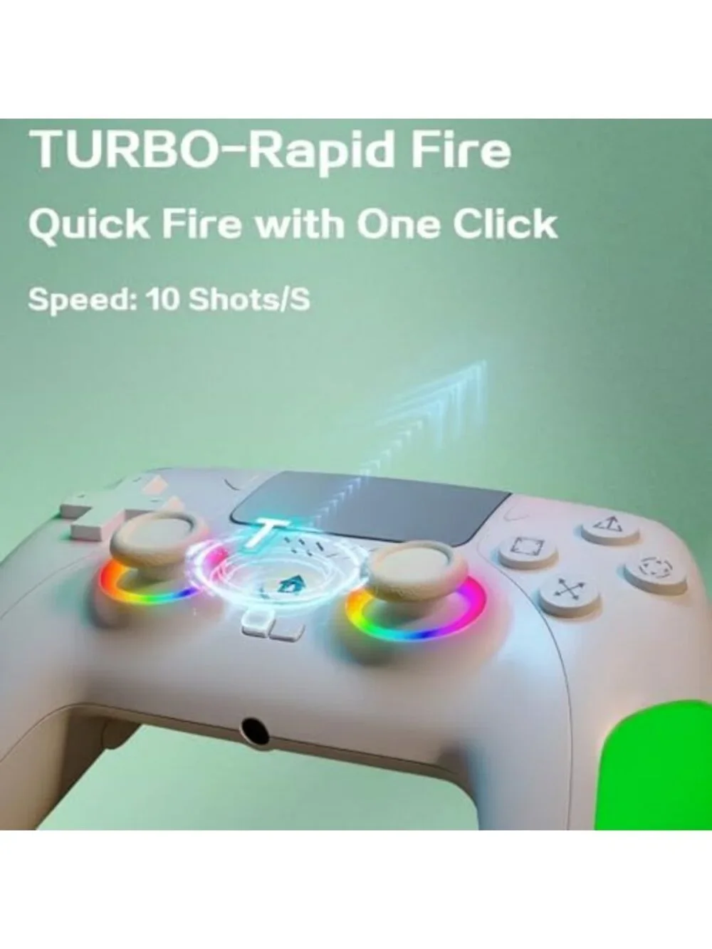 RGB Wired Gaming Controller for PS5/PC - Programmable, Dual Vibration, Motion